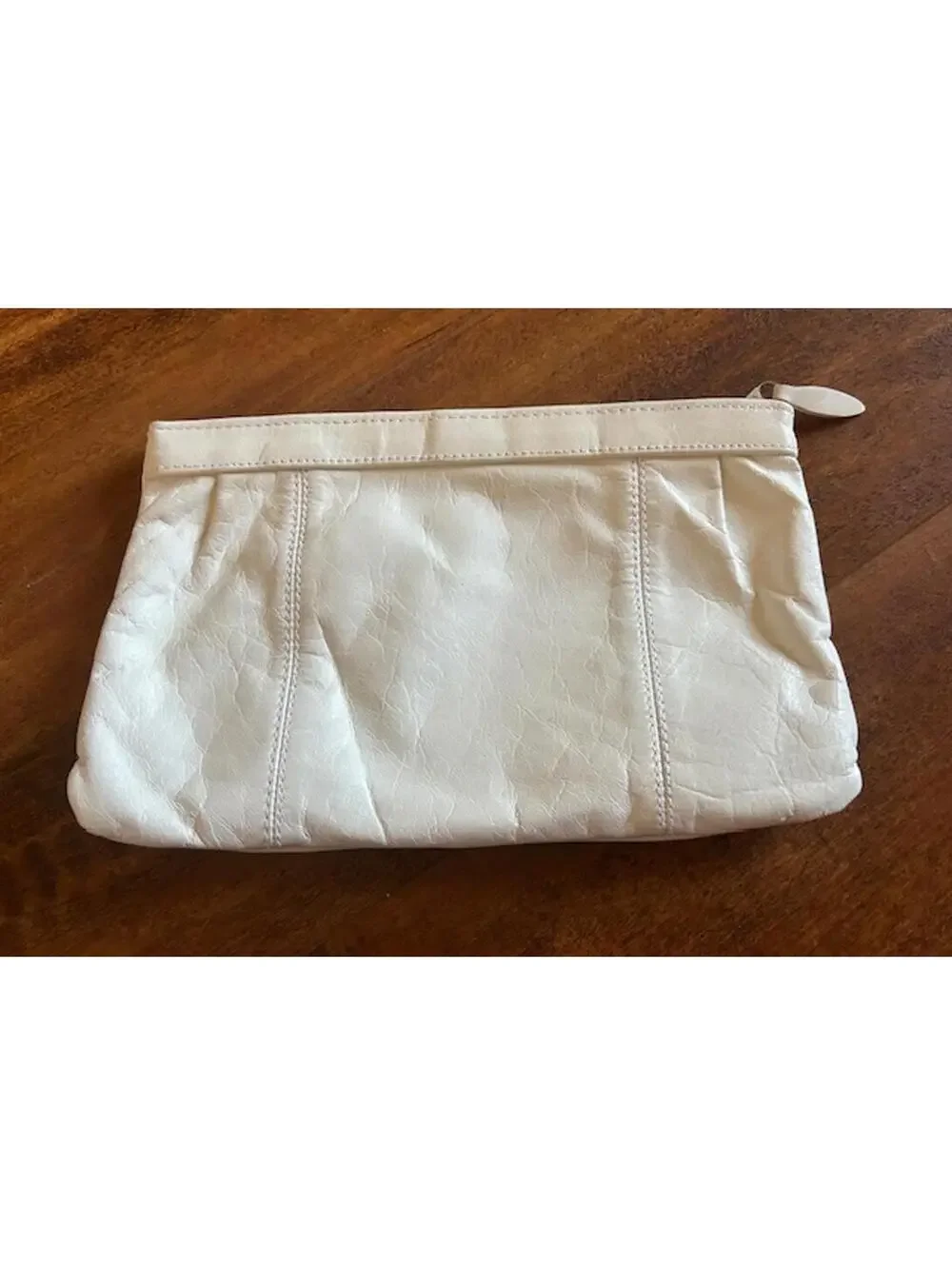 Antonia Designs Genuine Leather White Clutch Purse